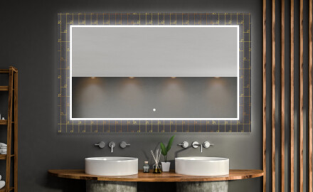 Podsvícené dekorativní zrcadlo do koupelny - Microcircuit