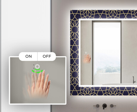 Podsvícené dekorativní zrcadlo do koupelny - Ornament #5