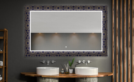 Podsvícené dekorativní zrcadlo do koupelny - Ornament