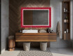 Podsvícené dekorativní zrcadlo do koupelny - Red Mosaic #12