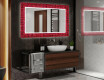 Podsvícené dekorativní zrcadlo do koupelny - Red Mosaic #2