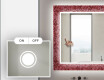 Podsvícené dekorativní zrcadlo do koupelny - Red Mosaic #4