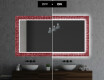 Podsvícené dekorativní zrcadlo do koupelny - Red Mosaic #7