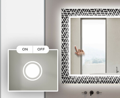 Podsvícené dekorativní zrcadlo do koupelny - Triangless #4