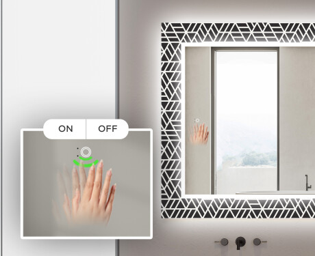 Podsvícené dekorativní zrcadlo do koupelny - Triangless #5