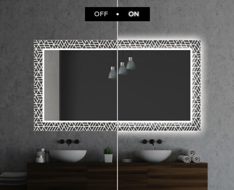Podsvícené dekorativní zrcadlo do koupelny - Triangless #7