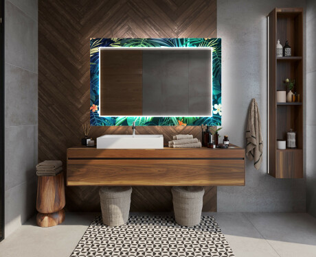 Podsvícené dekorativní zrcadlo do koupelny - Tropical #12
