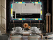 Dekorativní zrcadlo s LED osvětlením do jídelny - Abstract Geometric #12