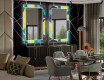 Dekorativní zrcadlo s LED osvětlením do jídelny - Abstract Geometric #2
