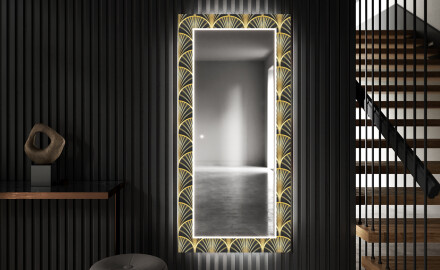 Dekorativní zrcadlo s LED osvětlením do předsíně - Art Deco