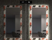 Dekorativní zrcadlo s LED osvětlením do obývacího pokoje - Leaves #7