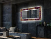 Dekorativní zrcadlo s LED osvětlením do obývacího pokoje - Gold Mandala #2