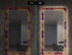 Dekorativní zrcadlo s LED osvětlením do obývacího pokoje - Gold Mandala #7