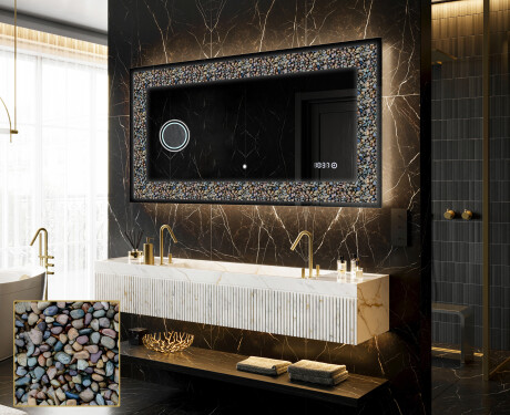 Podsvícené dekorativní zrcadlo - Natural Stones