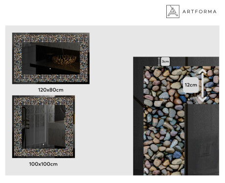 Podsvícené dekorativní zrcadlo - Natural Stones #2