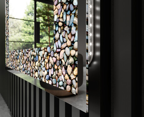 Podsvícené dekorativní zrcadlo - Natural Stones #3