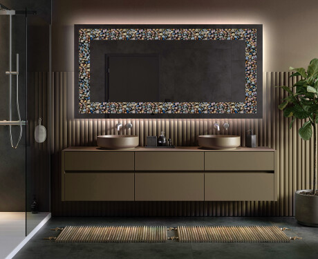 Podsvícené dekorativní zrcadlo - Natural Stones #5