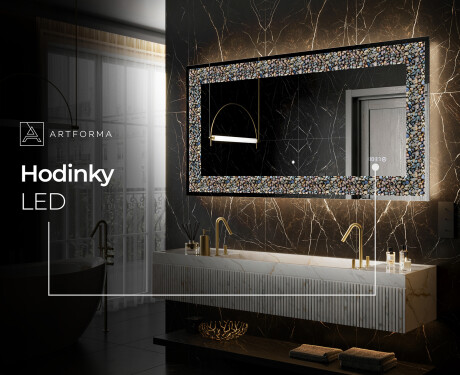 Podsvícené dekorativní zrcadlo - Natural Stones #6