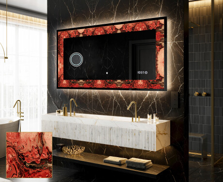 Podsvícené dekorativní zrcadlo - Fiery Reflections