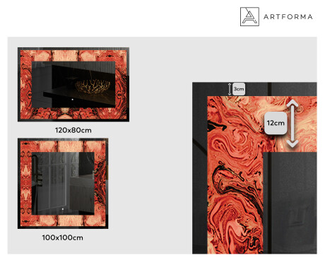 Podsvícené dekorativní zrcadlo - Fiery Reflections #2