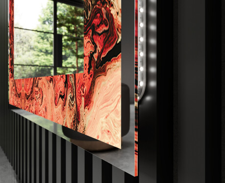 Podsvícené dekorativní zrcadlo - Fiery Reflections #3