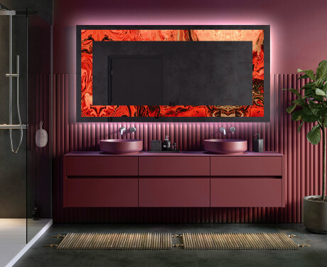 Podsvícené dekorativní zrcadlo - Fiery Reflections #5