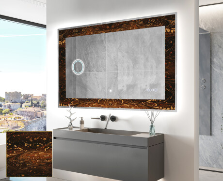 Podsvícené dekorativní zrcadlo - Amber Shell