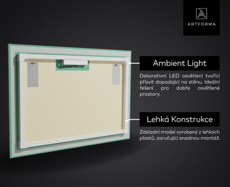 Podsvícené dekorativní zrcadlo - Amber Shell #4