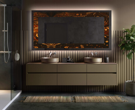 Podsvícené dekorativní zrcadlo - Amber Shell #5