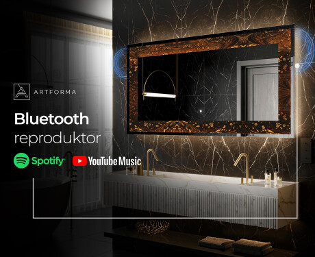 Podsvícené dekorativní zrcadlo - Amber Shell #7