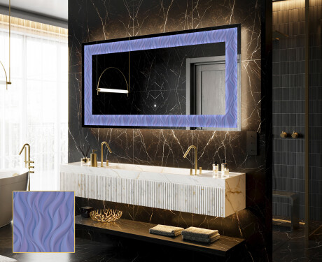 Podsvícené dekorativní zrcadlo - Colorful Ruffles