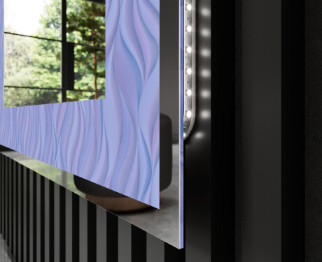 Podsvícené dekorativní zrcadlo - Colorful Ruffles #3