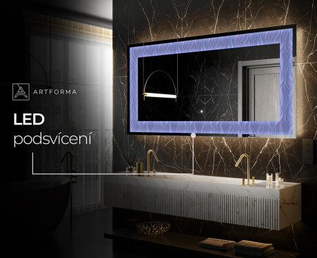 Podsvícené dekorativní zrcadlo - Colorful Ruffles #7