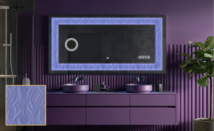 Podsvícené dekorativní zrcadlo - Colorful Ruffles