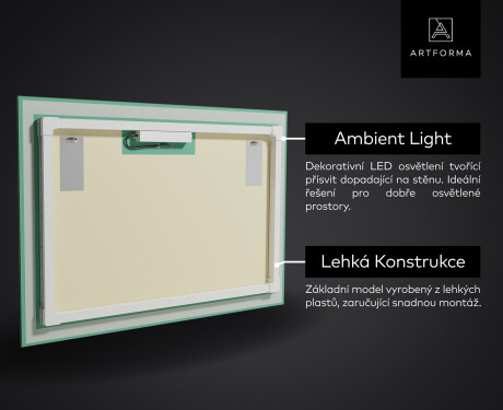 Podsvícené dekorativní zrcadlo - Glow Geometry #4