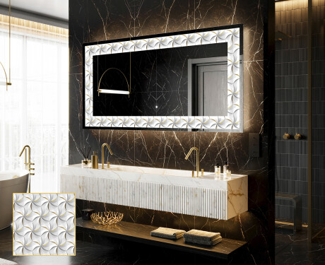 Podsvícené dekorativní zrcadlo - Dynamic Whirls