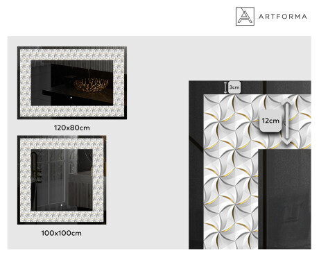 Podsvícené dekorativní zrcadlo - Dynamic Whirls #2