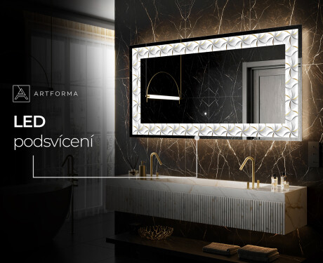 Podsvícené dekorativní zrcadlo - Dynamic Whirls #7