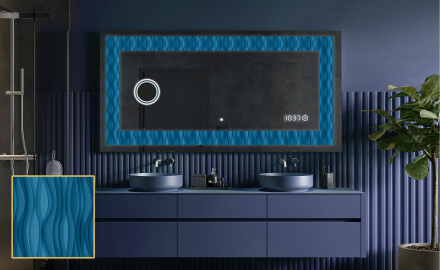 Podsvícené dekorativní zrcadlo - Whirling Lines