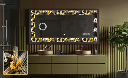 Podsvícené dekorativní zrcadlo - Floral Symmetries