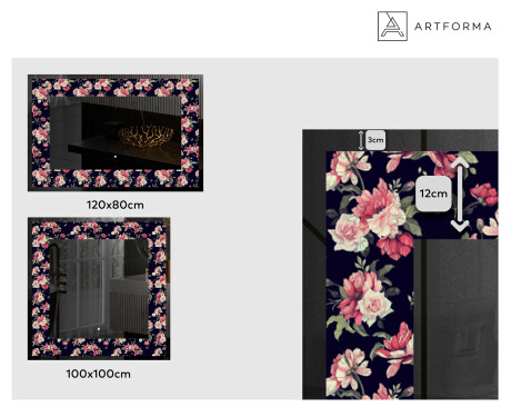 Podsvícené dekorativní zrcadlo - Floral Layouts #2