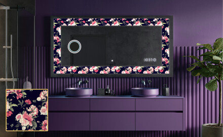 Podsvícené dekorativní zrcadlo - Floral Layouts
