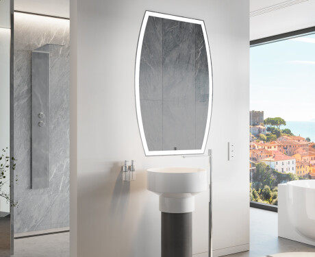 LED zrcadlo do koupelny s nepravidelným tvarem M222