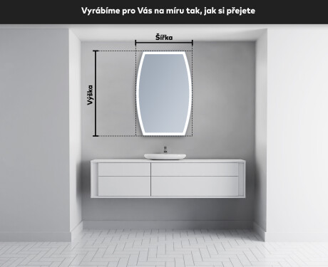 LED zrcadlo do koupelny s nepravidelným tvarem M222 #4