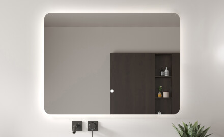 Koupelnové zrcadlo s LED podsvícením L60 dotykový vypínač osvětlení, dualcolor