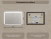 Koupelnové zrcadlo s LED podsvícením 100x70cm s Dual color, Vypínač dotykový, Topná rohož, Bluetooth reproduktor - L141 #8