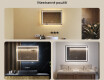 Koupelnové zrcadlo 70x50cm s LED podsvícením s Dual color, Vypínač dotykový, Topná rohož - L49 #2