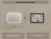 Koupelnové zrcadlo 70x50cm s LED podsvícením s Dual color, Vypínač dotykový, Topná rohož - L49 #8