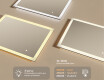Obdélníkové koupelnové zrcadlo s osvětlením LED 80x60cm s Dual color, Vypínač dotykový #3
