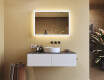 Obdélníkové zrcadlo do koupelny s LED osvětlením 100x70cm s Dual color, Vypínač dotykový #8
